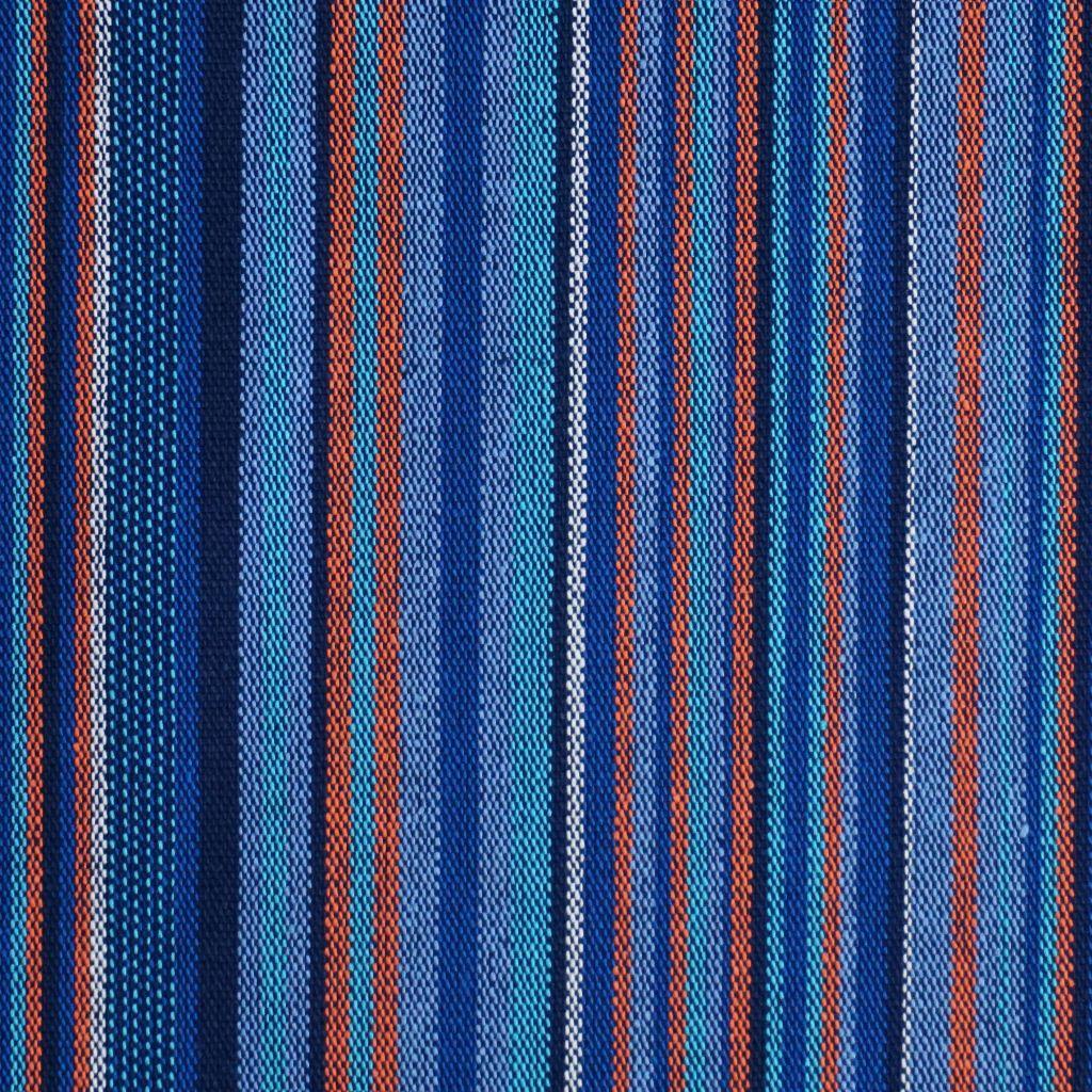 Preview: Dekostoff Jacquard Webstreifen Webmuster Blautöne
